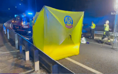 Muere un motorista tras sufrir un accidente de tráfico en la M-45, a la altura de El Cañaveral